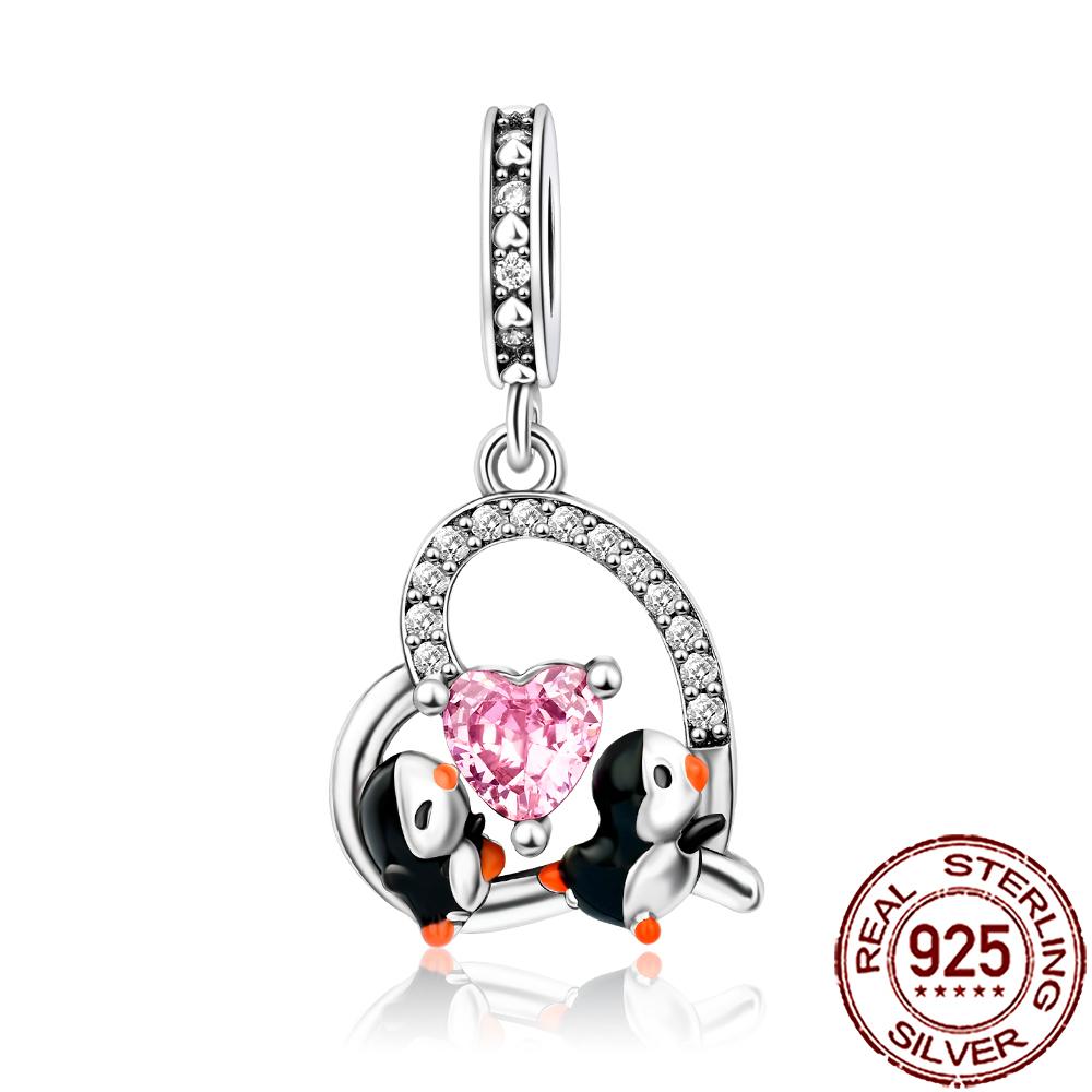 New Charms Copper Cat Dog Flamingo Chameleon Axolotl Animal Beads Fit Bracelet Necklace Women Diy Jewelry