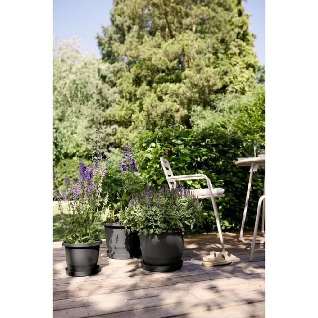 Plant Pot Elho Amiga Round 47 Black Anthracite 47 X 35 Cm