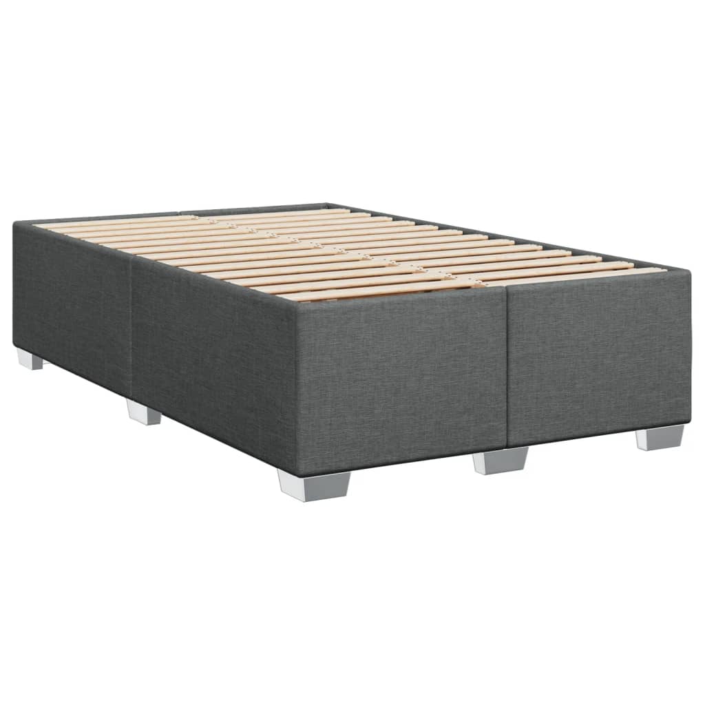Vidaxl Continental Bed With Mattress, Dark Grey Fabric 120X200 Cm