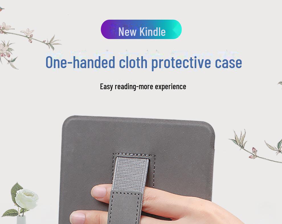 2024 Patterned Leather Handheld Cover for 7-Inch Kindle Paperwhite 12th Gen