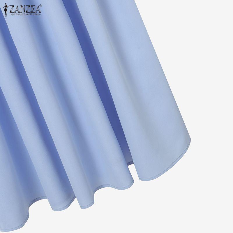 ZANZEA Women Short Sleeve Blouse and Long Skirts Elegant Casual Two Piece Suit Sets