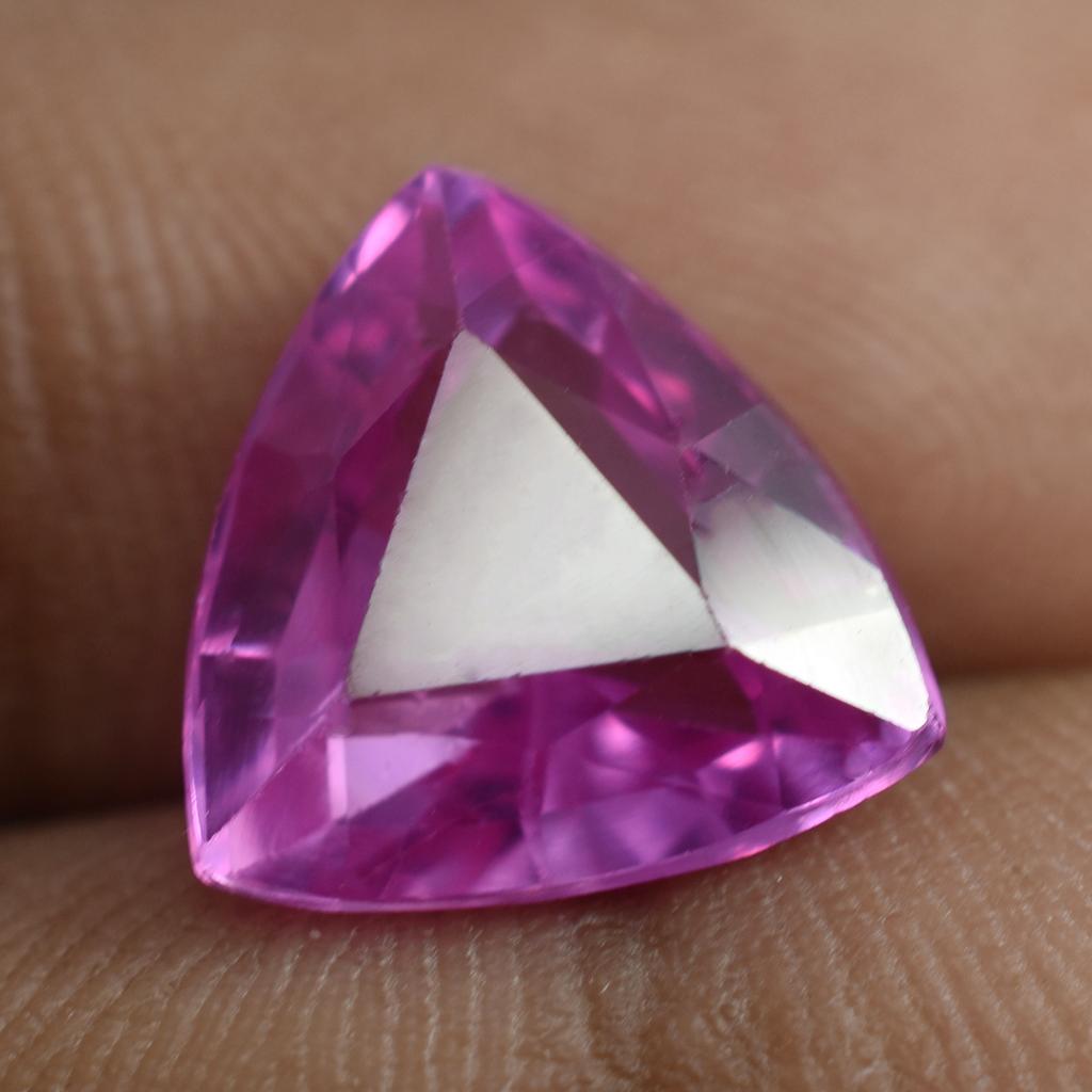Trillion Cut Ceylon Pink Sapphire 6.70 Carat Natural   Loose Gemstone