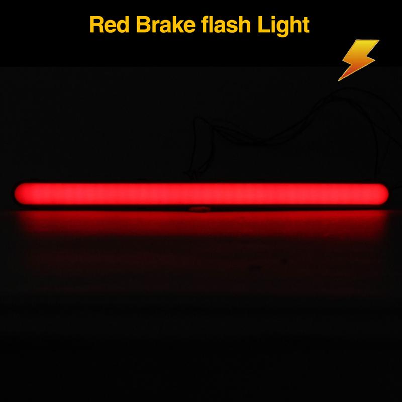 Car LED Rear Tail Light 2 in 1 Red Yellow Brake Stop Light DRL Running Light Flowing Signal Lamp For Truck Trailer Bus 12V 24V
