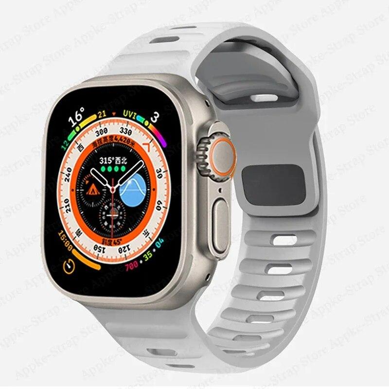 Silikonový řemínek pro Apple Watch Band ultra 2 49mm correa Náramek pro iwatch 9 8 7 6 5 SE 4 3 2 1 44 mm 40 mm 41 mm 45 mm 38 mm 42 mm řemínek k hodinkám