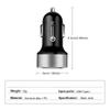 Car Charger PD+USB QC3.0 38W Quick Charging Phone Charger 12-24V Cigarette Lighter Adapter with Led Voltmeter Display