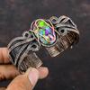 Fiesta Kingman Turquoise Bangle Copper Wire Wrapped Cuff Bracelet Multi Copper Turquoise Bangle Adjustable Bangle Handmade Gemstone Jewelry