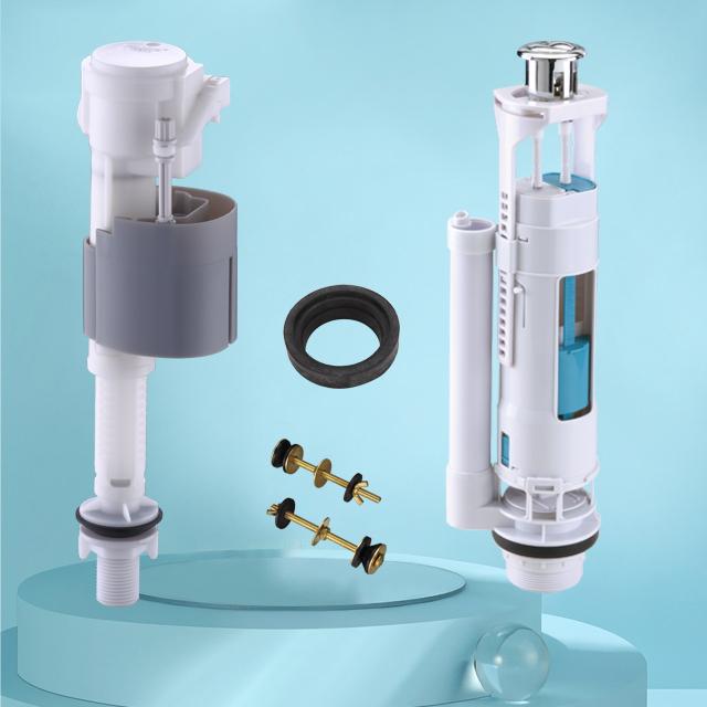 NUCA Hot Selling High End Watermark Ce Wras Toilet Tank Parts Repair Kits Flush Mechanism With Chrome Plated Push Button белый