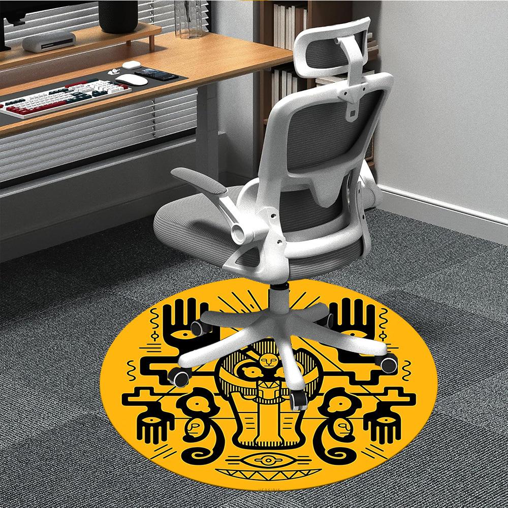 1pc Art Eyes Hands Office Round Area Rug, Indoor Mat Suitable For Office, Under Office Chairs Bedroom Living Room Home Decor, Room Deco