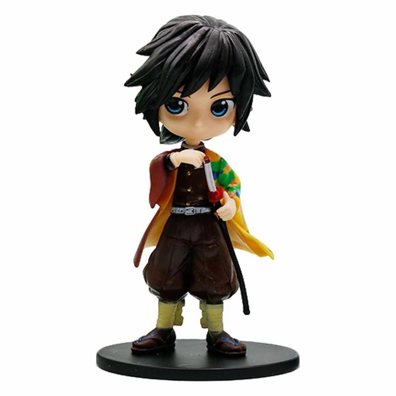 8pcs/Sets Q Posket Figure  Demon Slayer Mini Figurine Kimetsu No Yaiba Small PVC Dolls Desktop Decoration