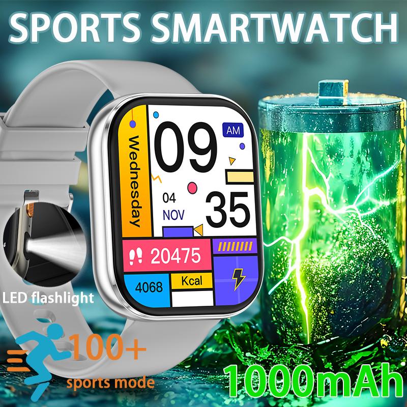 

New 1000mAh Battery Smart Watch Men Women 2.04” HD Screen BluetoothCall fitness watch Heart Rate Monitor Sports Smartwatch