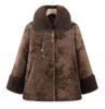 Chinese Style Faux Fur Plush Granny Jacket for Women (Ages 70-80)