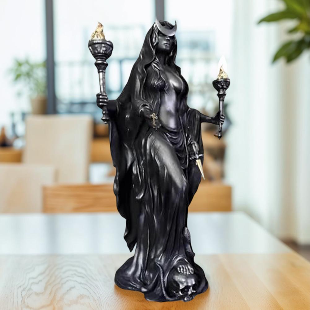 Hekate Niktipolos Sculpture Wear Resist The Witch of Night Statue Multi-Purpose Hecate Resin Sculpture Ornament Halloween Gifts