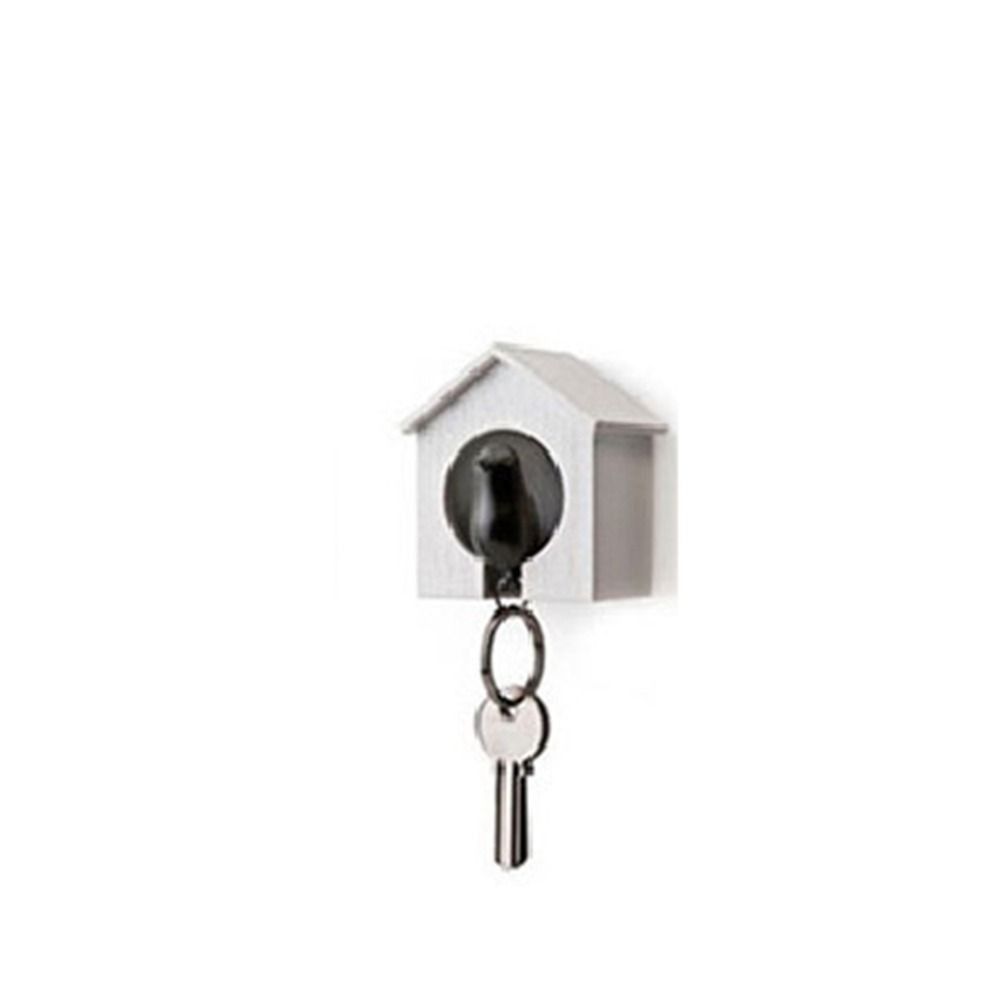 

Wall Mounted Bird Key Holder Bird House Shape Anti-lost Key Holder Creative Keys Rails Home