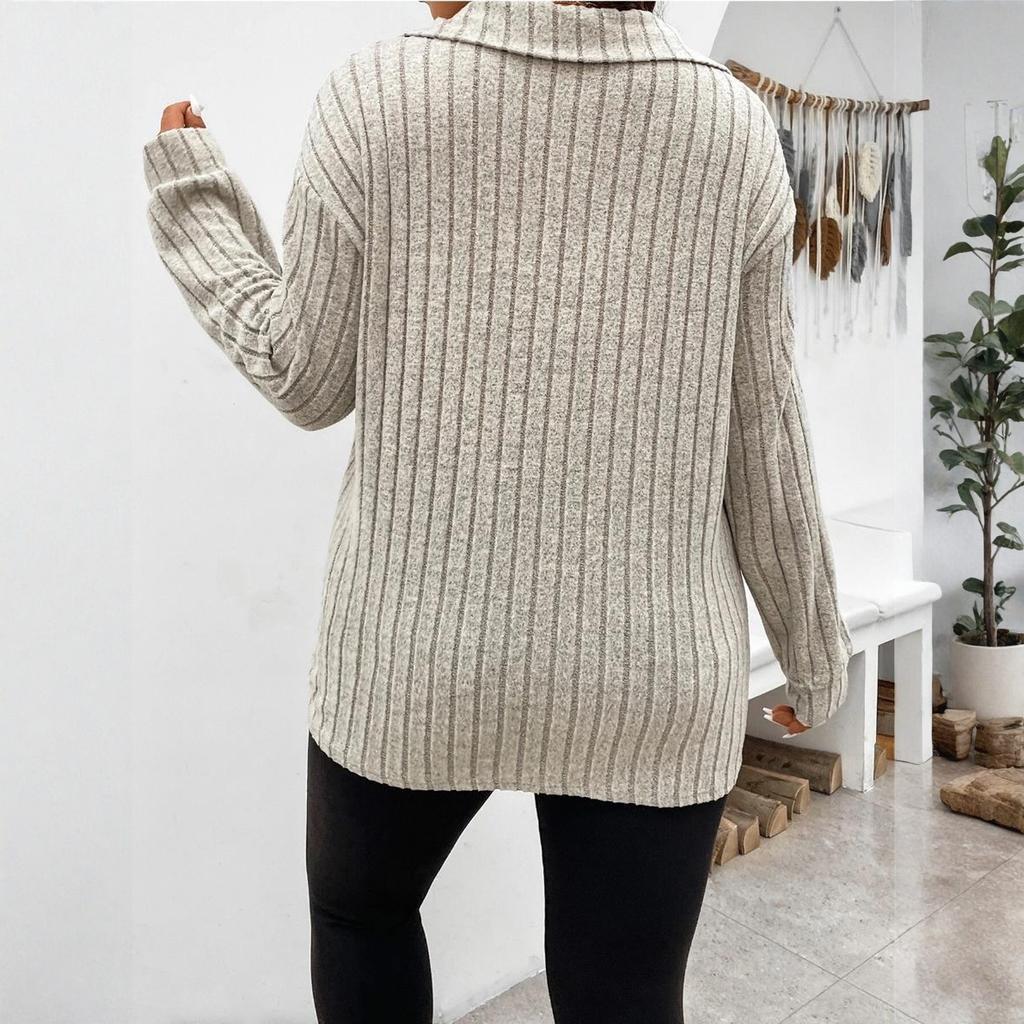 Womens Sweaters Trendy Color Block Tops Long Sleeve Shirts Fall Winter Fashion Clothing