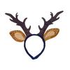 Reindeer Antlers Headband for Women Adults Plush Deer Ears Headpiece Reindeer Horns Costume Accessories for Halloween Christmas Party Cosplay Supplies