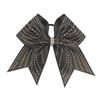 Rhinestone Rose Red Cheerleading-Schleife mit elastischem Haargummi und Glitzer-Akzent