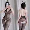 Perspective Bodystocking Sexy Lingerie Bodysuit Underwear Women Fishnet Open Bra Crotchless Mesh Tights Erotic Babydoll Catsuit