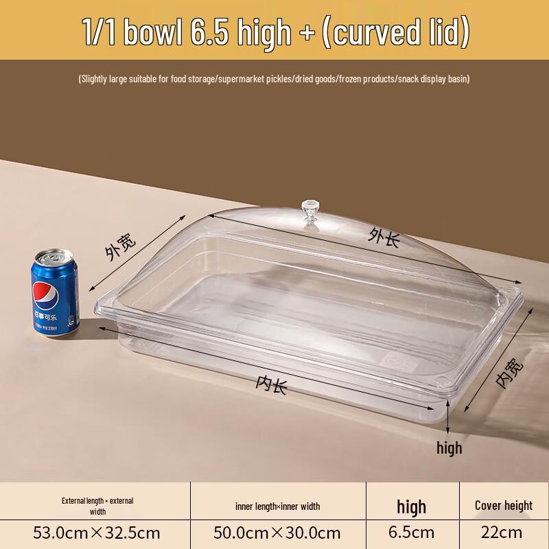 Acrylic Food Display Tray with Curved Lid