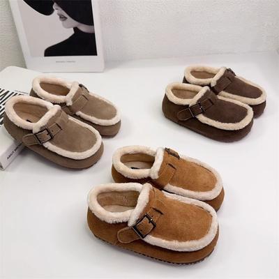 Chaussures pour enfants 2025 Automne/Hiver Chaussure décontractée en coton avec velours chaud Botte pour fille à semelle souple Polyvalente Bottes pour garçons Bottes pour filles Botas