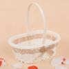 Beautiful Hand Made Storage Baskets With Handle Wicker Flower Basket  For Plant Home Wedding