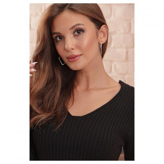 AQE FASHION V-Neck Fine Hair Knitting Detailed Sweater, Women's Fashion Autumn and Winter Sweater