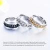 Men's Cool Rotatable Chain Ring, Casual Stainless Steel Finger Ring