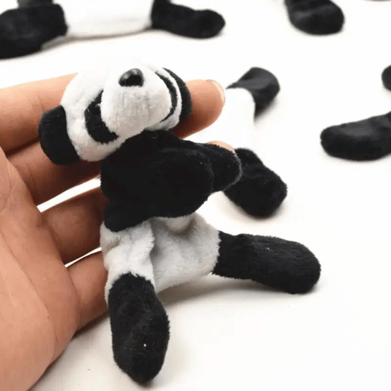 Plush Panda Stickers, Adorable Black & White Fabric Panda Decorations, No Power Required, for Vines Walls and Gifts, Home or Party Decoration