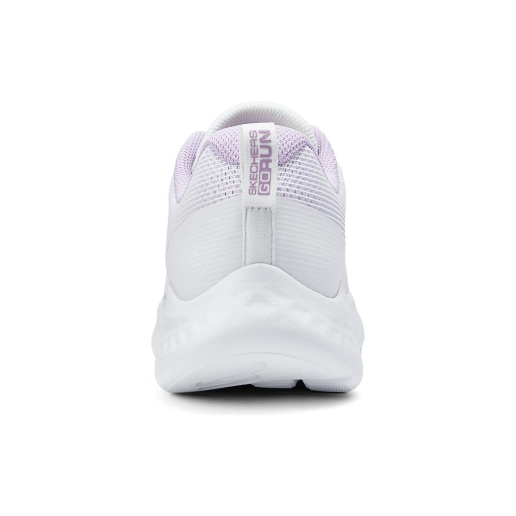 Skechers Go Run Lite Comfortable Versatile Fabric Cushioning Low Top Running Shoes Women Sneaker White Purple 129441-WLV