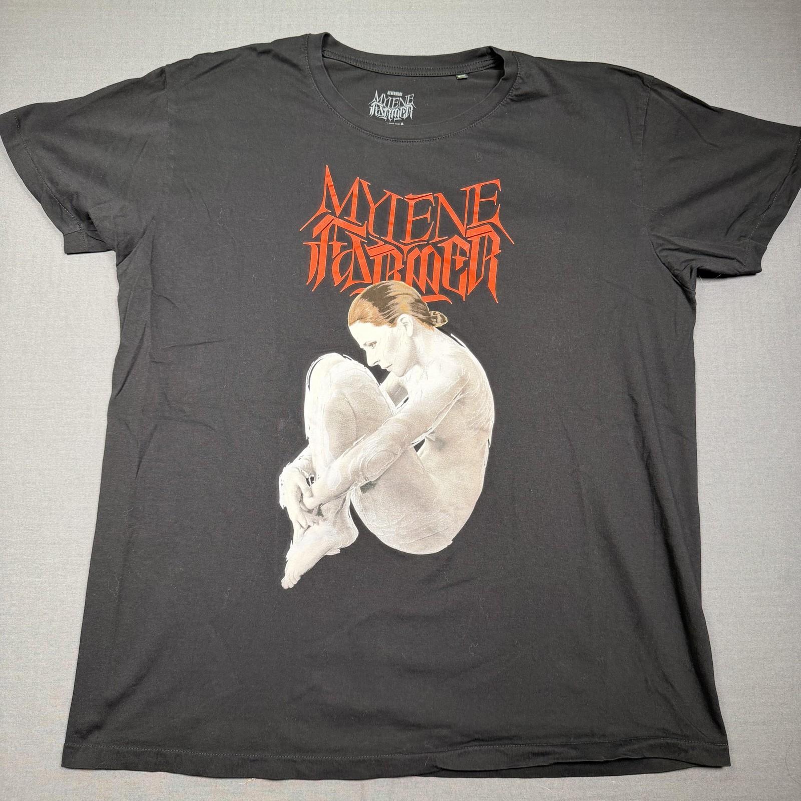Mylene Farmer Shirt Mens 2XL Black Nevermore Tour 2023 Band Graphic Tee T-Shirt Unisex T-Shirt XXXL