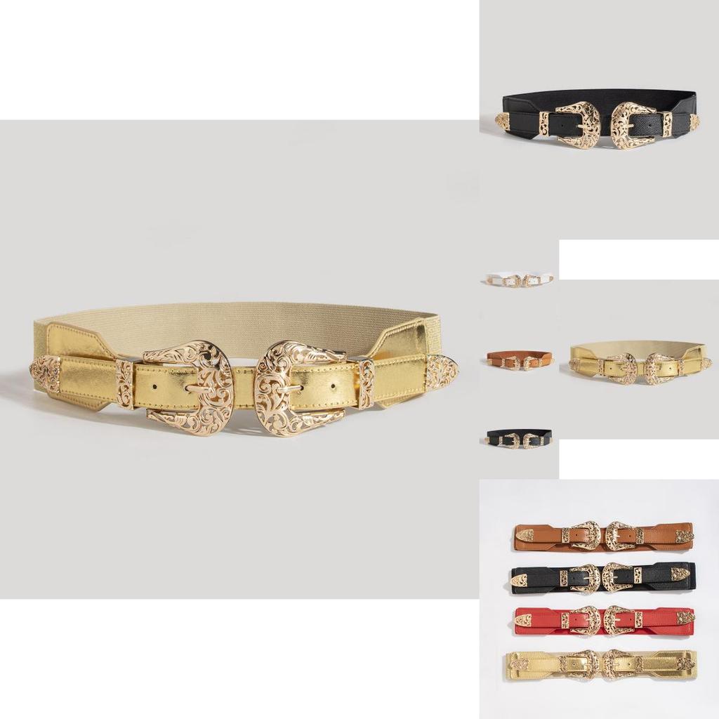 Denim Waist Belt With Metal Buckle Adjustable Buckle For Women Fashion Accessories