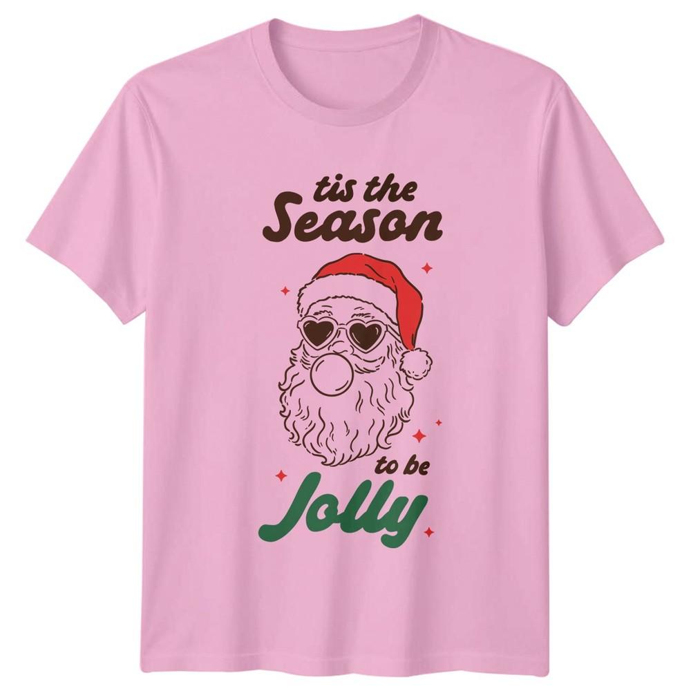 Tis The Season To Be Jolly Santa Christmas Holidays Unisexs Unisexs Graphic Tee