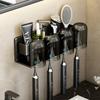 Toothbrush Holder Wall-mounted Gargle Cup Storage Electric Razor Shaver Shelf Batchroom Toiletries Organization Toothbrush Rack