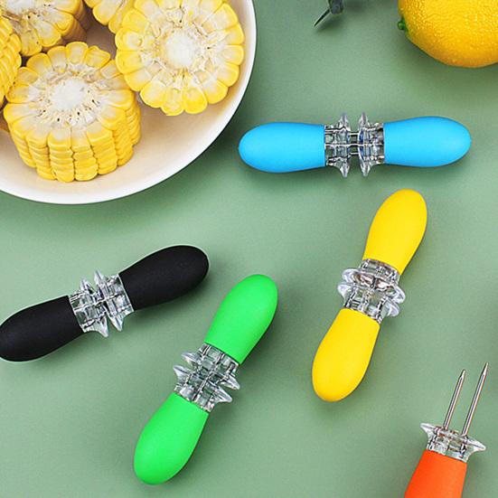 Nützlicher rutschfester Obstgabel-Grill-Maiszinkenspieß aus Edelstahl für den Außenbereich