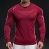 New Spring Long-sleeved T-shirt Men's Casual Sports Base Shirt Men's Youth Quick-dry Men's T-shirt
