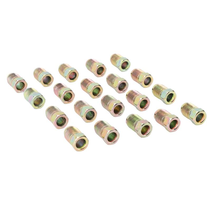 20 Pcs Brake Line Nuts Fittings M10 X 1mm Metric Brake Line Invert Flare Fittings For 3/16 Inch Brake Line Tube
