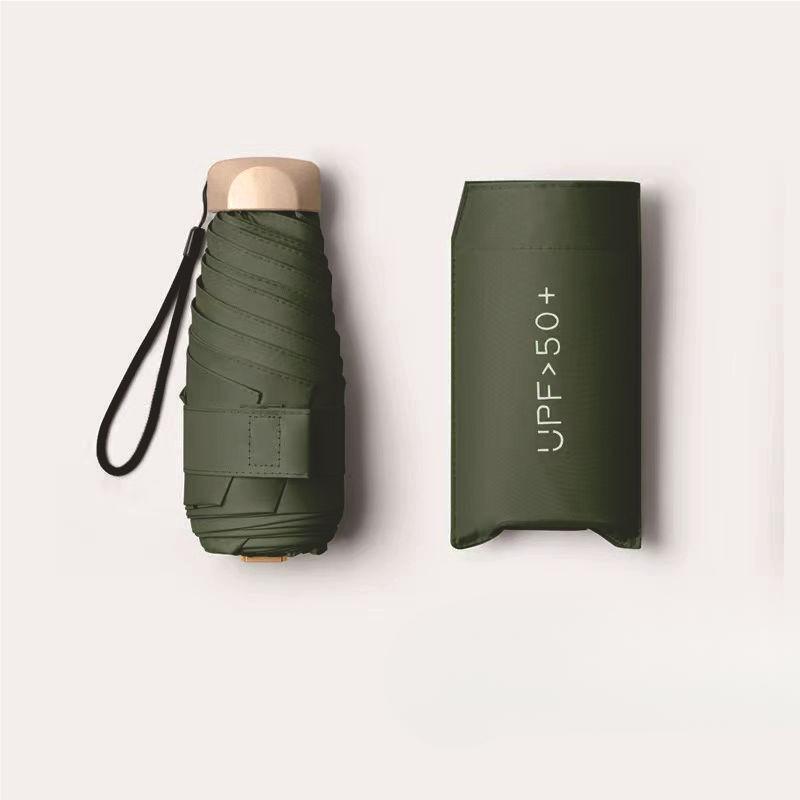 Pocket-Size Capsule Folding Umbrella with UPF 50+ UV Protection