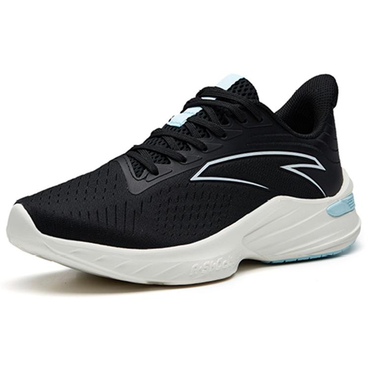 New Anta DuCi1 Cushioned Anti Slip Wear Resistant Breathable Lightweight Low Top Running Shoes Women's Black Blue 122235521-1