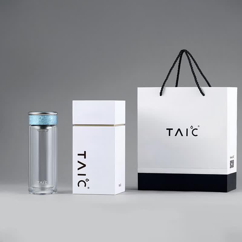TAIC Pure Titanium Double-Layer Glass Tea Cup