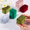 Square Rings Bearer Box Luxury Jewelry Organizer Simple Velvet Rings Holder  Propose
