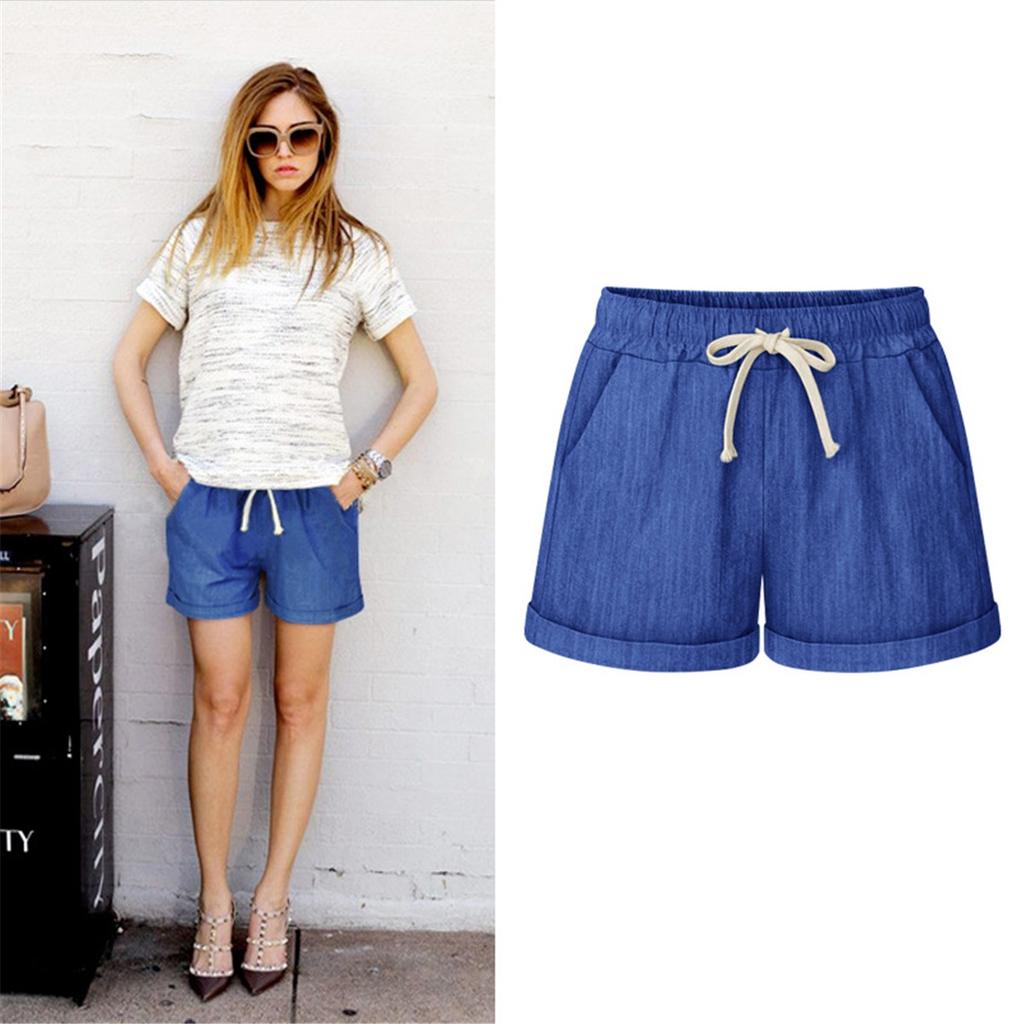  Tooxika Shorts Women Summer Pants Faux Denim Straight Pants Loose Large Size Pants Slim Thin Casual Women's Pants