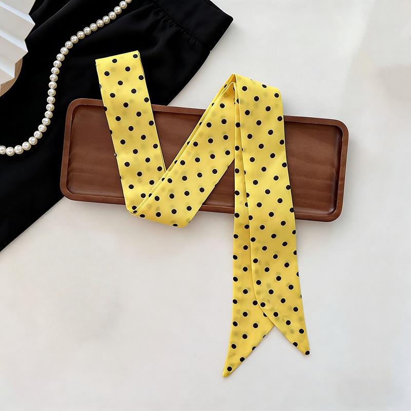 Polka Dot Long Scarf Korean Version Neck Scarf Hair Band Bag Wrap Ribbon Fashion Hair Accessories For Women Streetwear