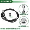 Motoforti Universal, Durable Brake, Clutch, and Oil Hose Set for Motorcycles, ATVs, and Off-Road Bikes, 28° Angle, 170cm