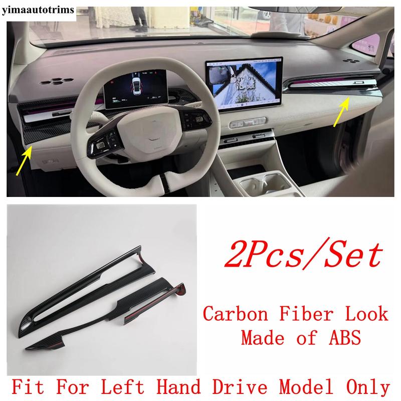 Central Control Dashboard trument Panel Screen Frame Cover Trim ABS Carbon Fiber Accessories Interior For MG 4 2026 2027