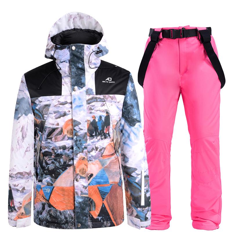 Unisex Winter Ski Suit: Windproof, Waterproof, Warm, Thickened Jacket and Pants for Snowboard and Alpine Skiing