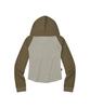 LMR Off-Shoulder Lettering Graphic Hoodie Long Sleeve T-Shirt Grey