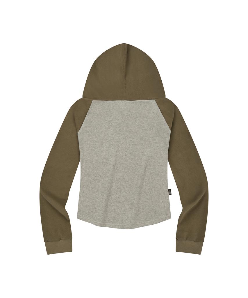 LMR Off-Shoulder Lettering Graphic Hoodie Long Sleeve T-Shirt Grey