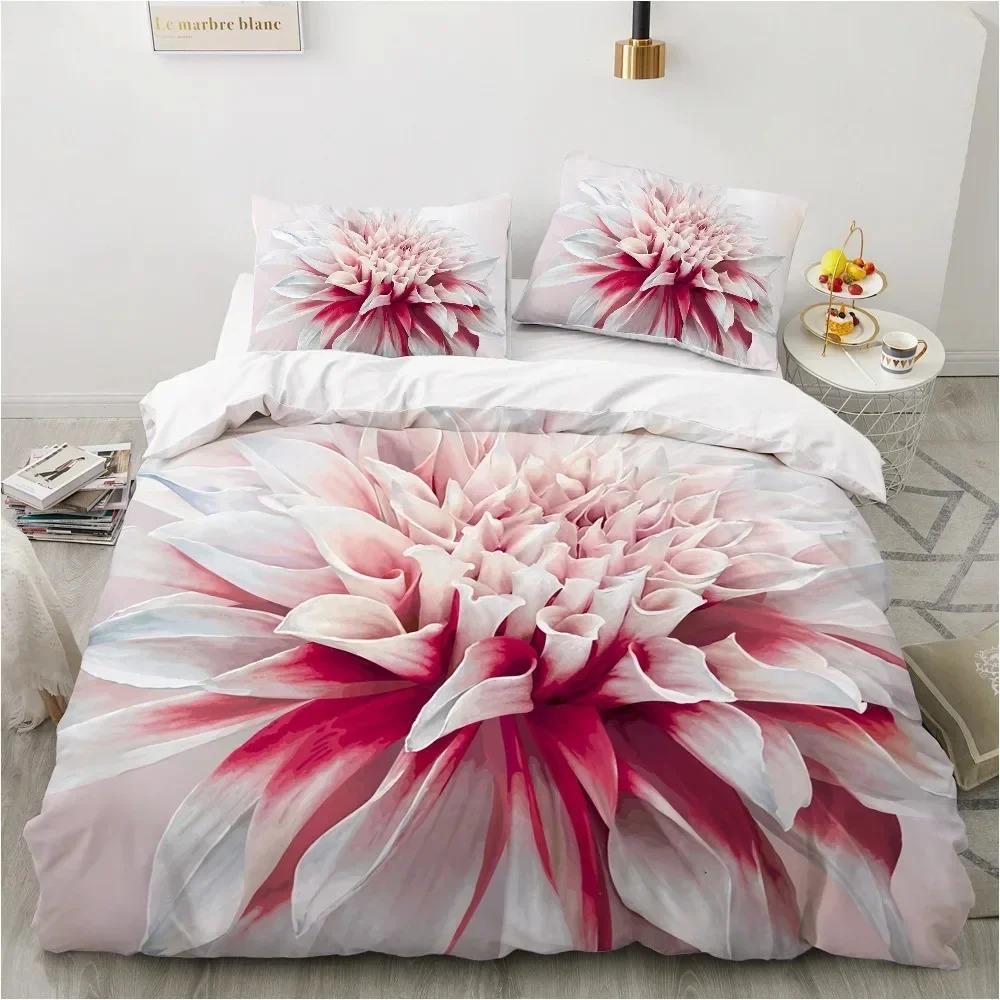 Pink Rose Flowers Bedding CollectionDuvet Cover Comforter Bed Collection Quilt Cover PillowcaseKing Queen Twin Size Boys Girls Adultse