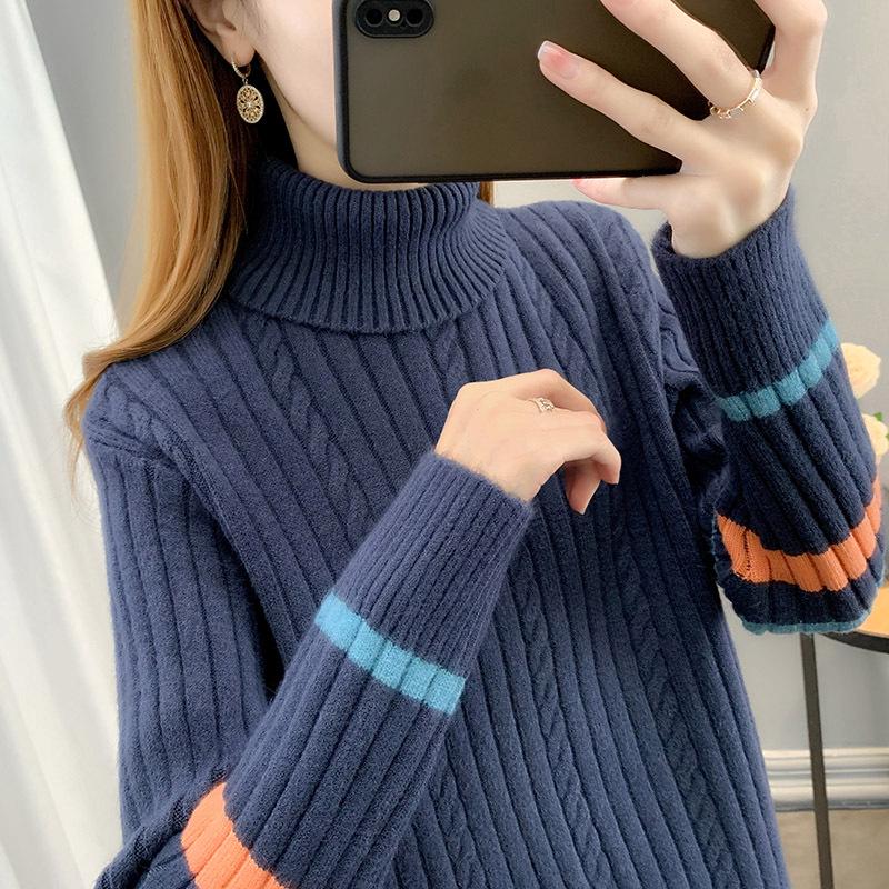 Damen Rollkragen Dick Gestrickter Pullover - 2024 Winter Warme Unterwäsche & Stilvolles Oberteil