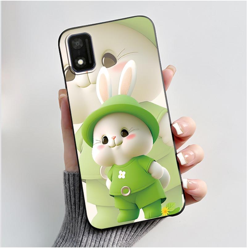 Casing For ITEL A17 / ITEL A18 Case Luxury Cute Love Rabbit Funny Soft Silicone Black TPU Back Cover For ITELA17 A 18 Phone Case