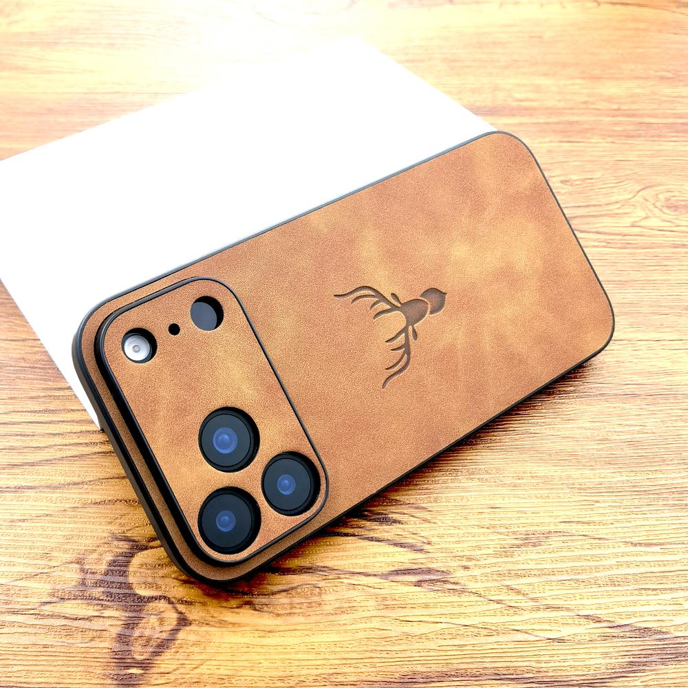Luxusní kožené pouzdro Retra pro iPhone 17 Air 16 15 14 13 12 11 Pro Max 16E 17Pro iPhone17 Příjemný dotek jako kryt kůže